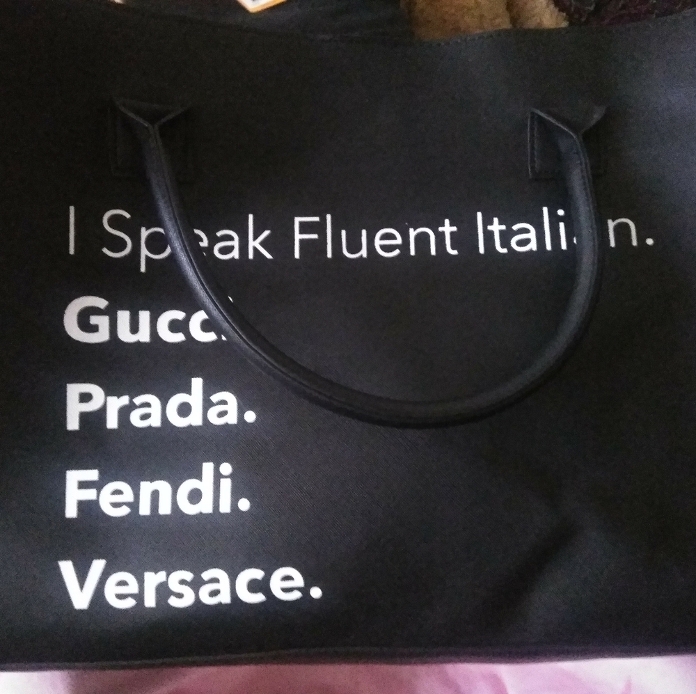 -Fluent Italian tote bag